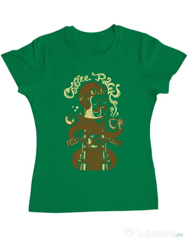 Tricou ADLER dama Coffee Racer Verde mediu