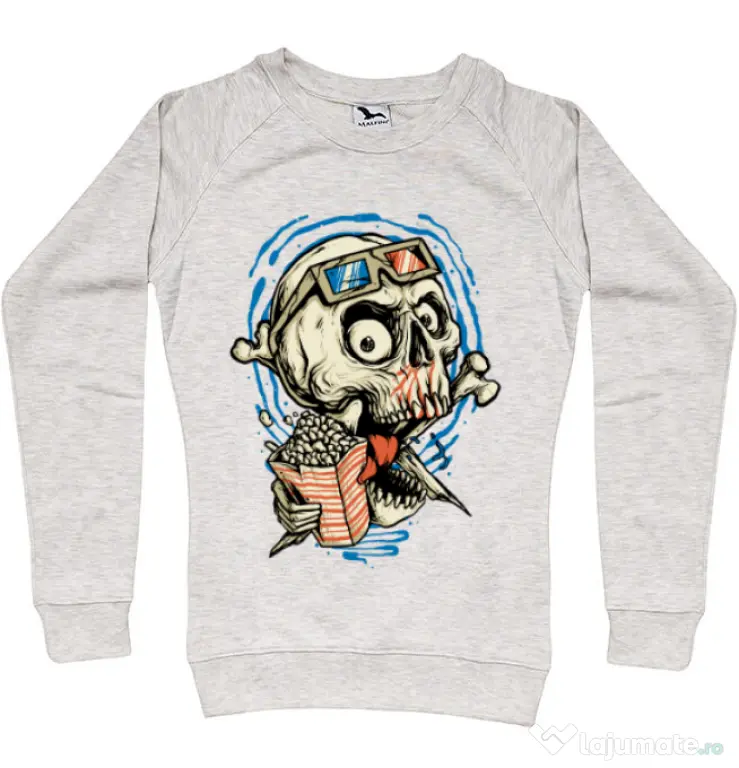 Bluza ADLER dama Skull Movie Migdala melanj