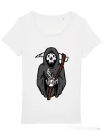 Tricou STANLEY STELLA dama Coffee Reaper Alb