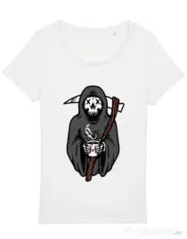 Tricou STANLEY STELLA dama Coffee Reaper Alb