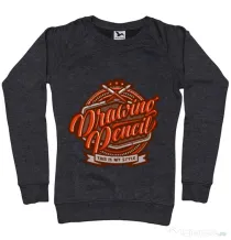 Bluza ADLER dama Drawing Pencil Negru melanj