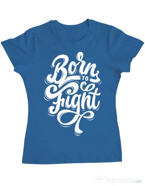 Tricou ADLER dama Born To Fight Albastru azuriu