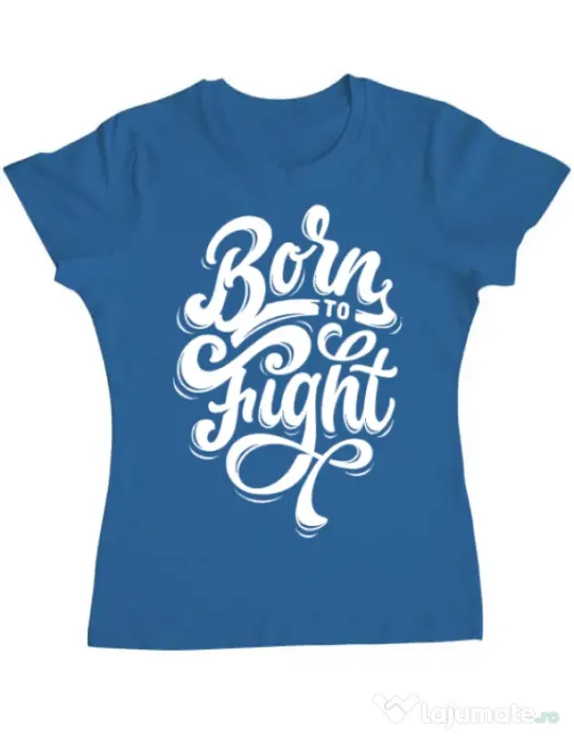 Tricou ADLER dama Born To Fight Albastru azuriu