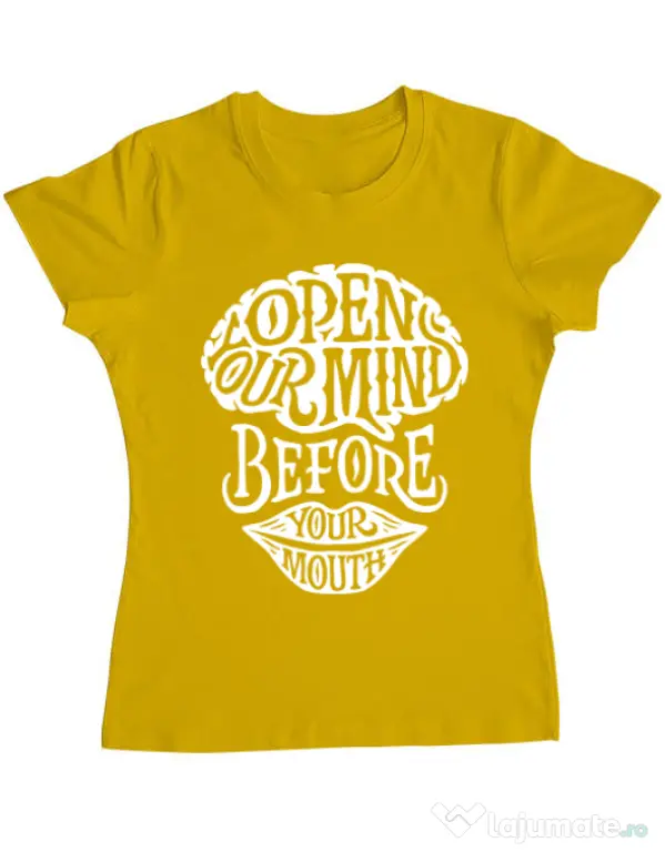 Tricou ADLER dama Open your mind Galben
