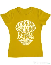 Tricou ADLER dama Open your mind Galben