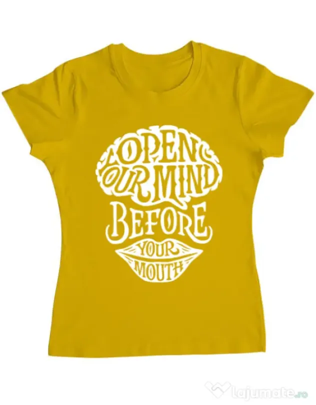 Tricou ADLER dama Open your mind Galben
