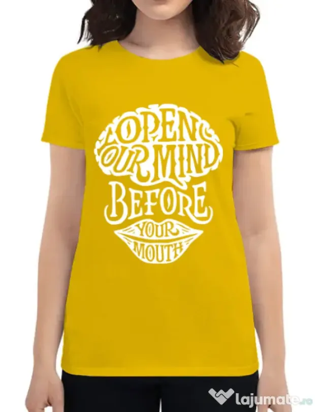 Tricou ADLER dama Open your mind Galben