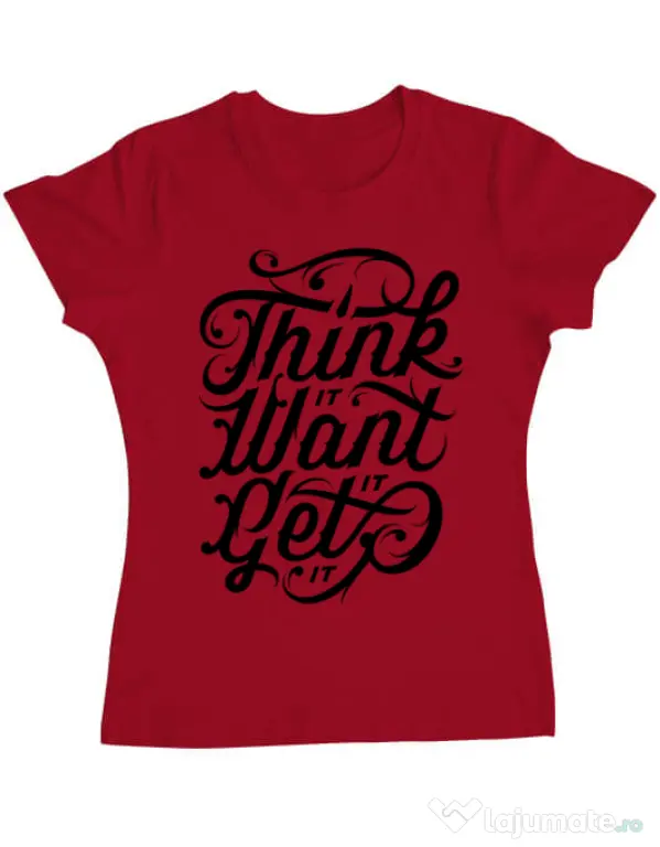 Tricou ADLER dama Think it Rosu