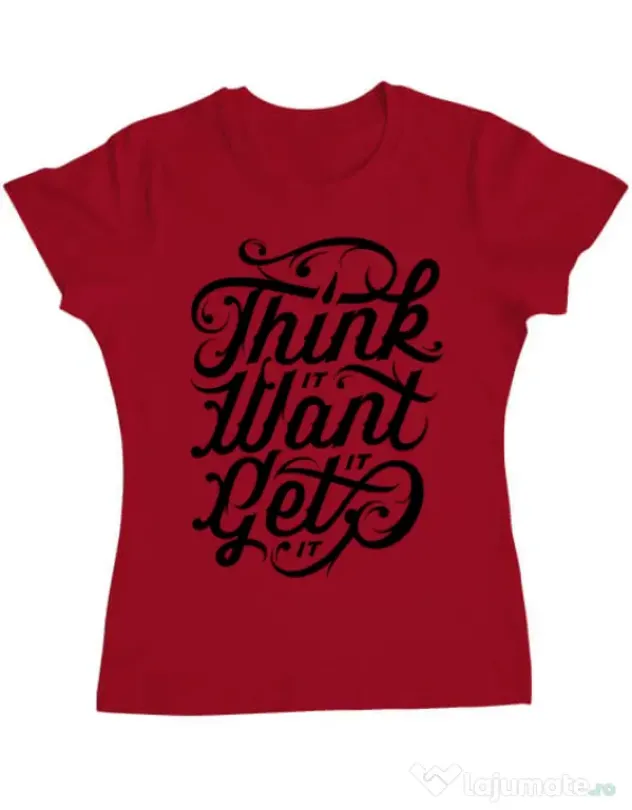 Tricou ADLER dama Think it Rosu