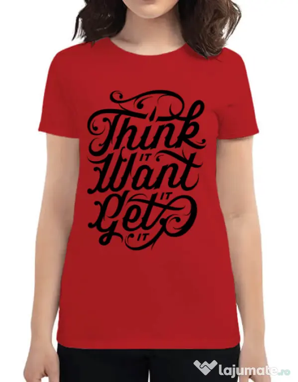 Tricou ADLER dama Think it Rosu