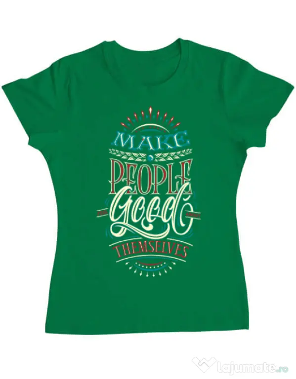 Tricou ADLER dama Make people feel good Verde mediu