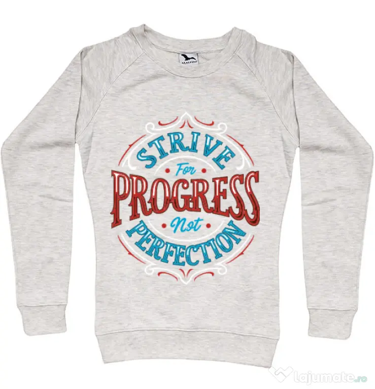 Bluza ADLER dama Strive For Progress Not Perfection Migdala melanj