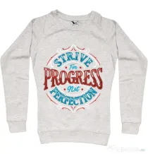 Bluza ADLER dama Strive For Progress Not Perfection Migdala melanj