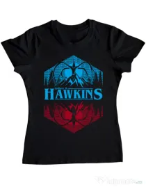 Tricou ADLER dama Welcome to Hawkins Negru