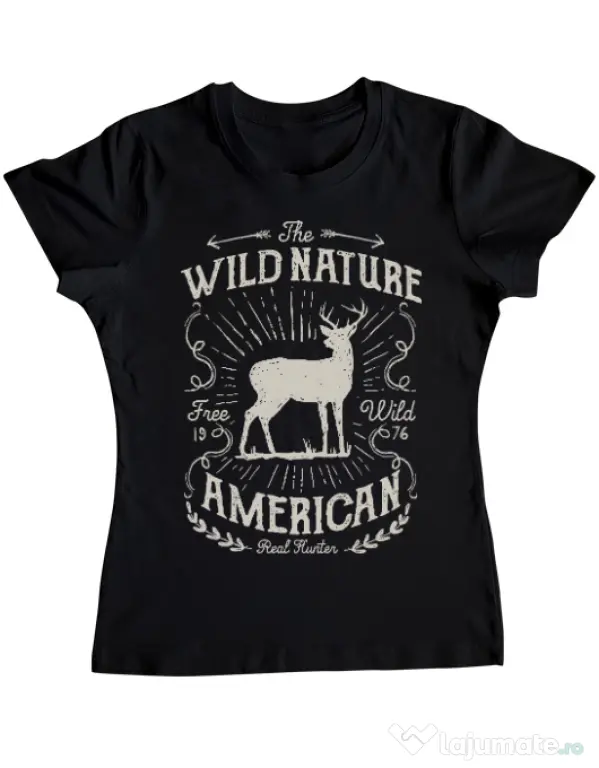 Tricou ADLER dama Wild Nature Negru