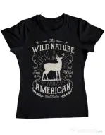 Tricou ADLER dama Wild Nature Negru