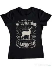 Tricou ADLER dama Wild Nature Negru