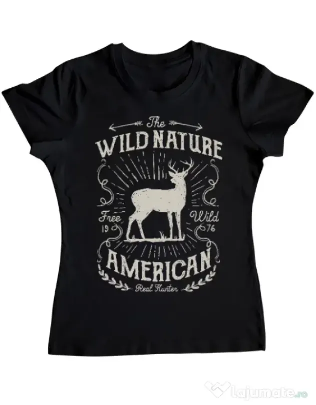 Tricou ADLER dama Wild Nature Negru