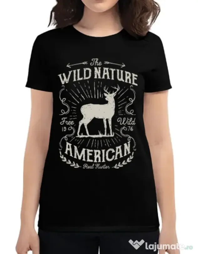 Tricou ADLER dama Wild Nature Negru