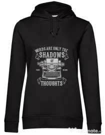 Hoodie dama cu gluga Shadows Of Thoughts Negru