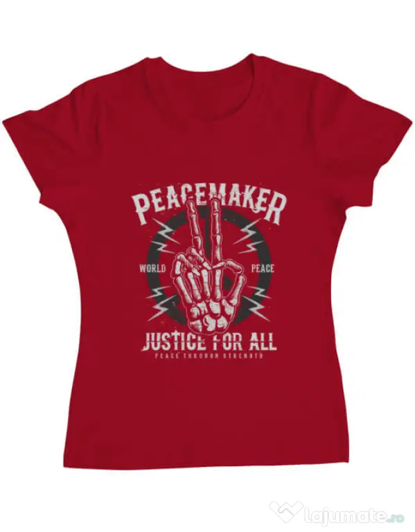 Tricou ADLER dama Peace Maker Rosu