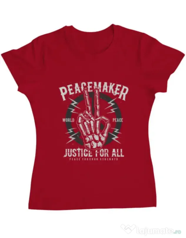 Tricou ADLER dama Peace Maker Rosu