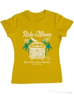 Tricou ADLER dama Ride The Waves Galben