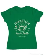 Tricou ADLER dama Premium Denim Verde mediu
