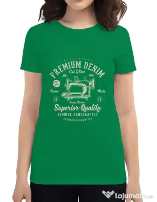 Tricou ADLER dama Premium Denim Verde mediu