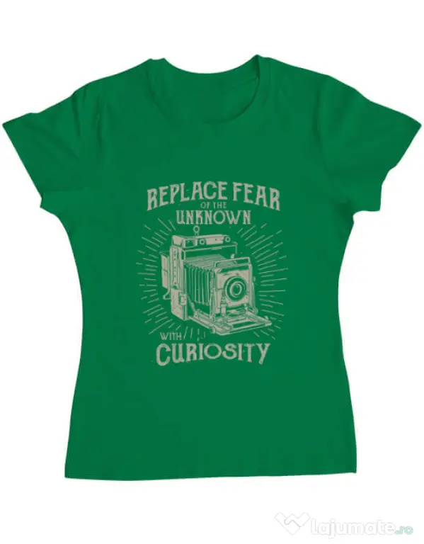 Tricou ADLER dama Replace Fear Verde mediu