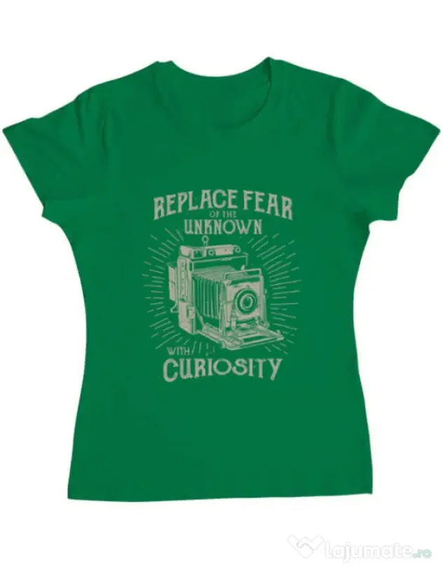 Tricou ADLER dama Replace Fear Verde mediu