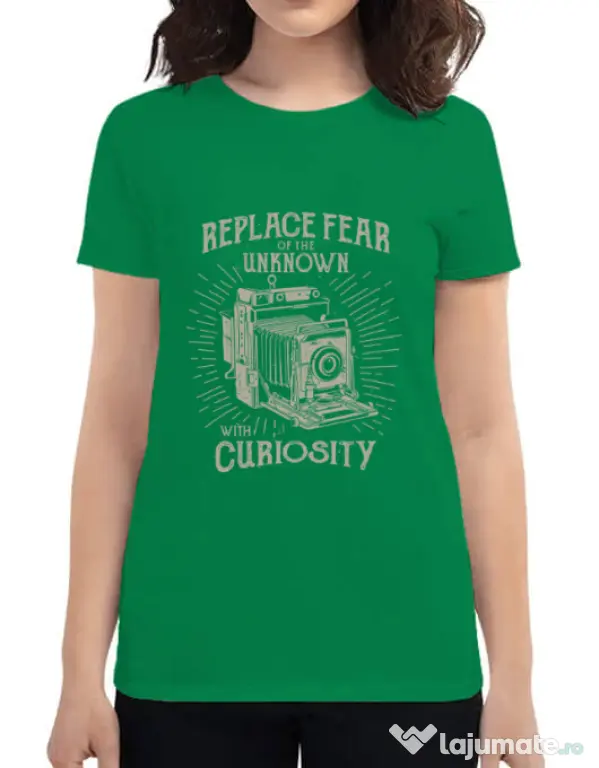 Tricou ADLER dama Replace Fear Verde mediu