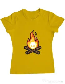 Tricou ADLER dama Skullfire Galben