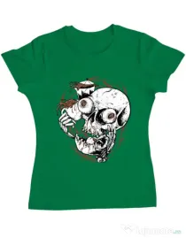 Tricou ADLER dama Coffee Addict Verde mediu