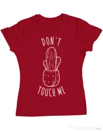 Tricou ADLER dama Do not touch me Rosu