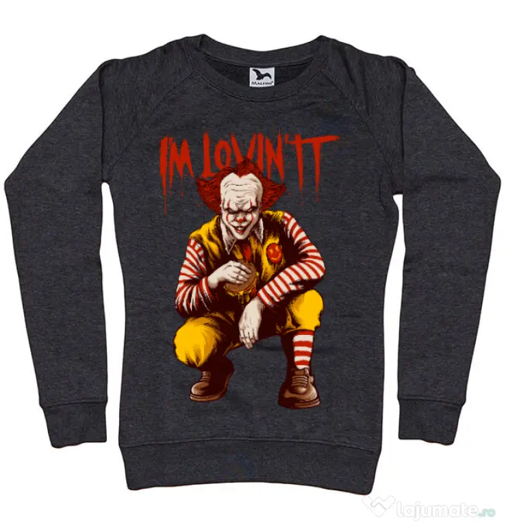 Bluza ADLER dama I'm Lovin IT Negru melanj