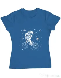 Tricou ADLER dama Astronaut Bmx Albastru azuriu