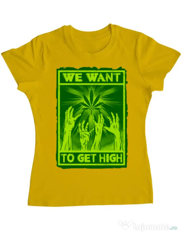 Tricou ADLER dama High zombies Galben