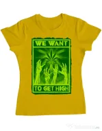 Tricou ADLER dama High zombies Galben