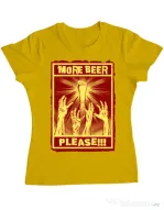 Tricou ADLER dama Thirsty zombies Galben