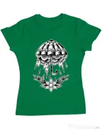 Tricou ADLER dama Umbrella Tattoo Verde mediu