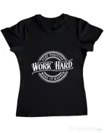 Tricou ADLER dama Work Hard Negru