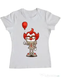 Tricou ADLER dama NICE CLOWN Alb