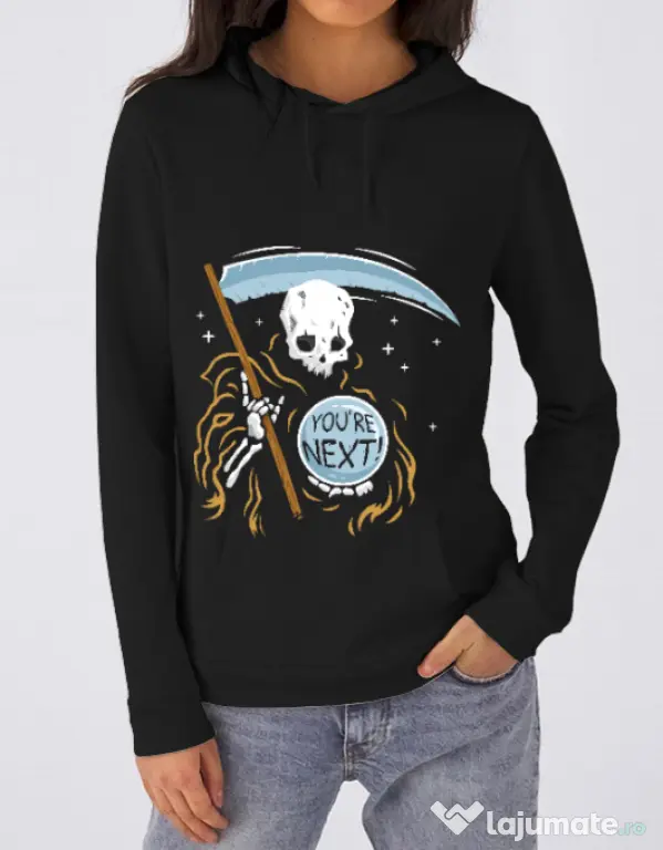 Hoodie dama cu gluga You re next Negru