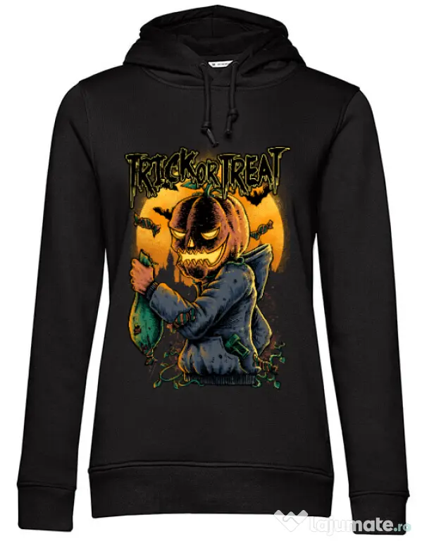 Hoodie dama cu gluga Candy hunter Negru