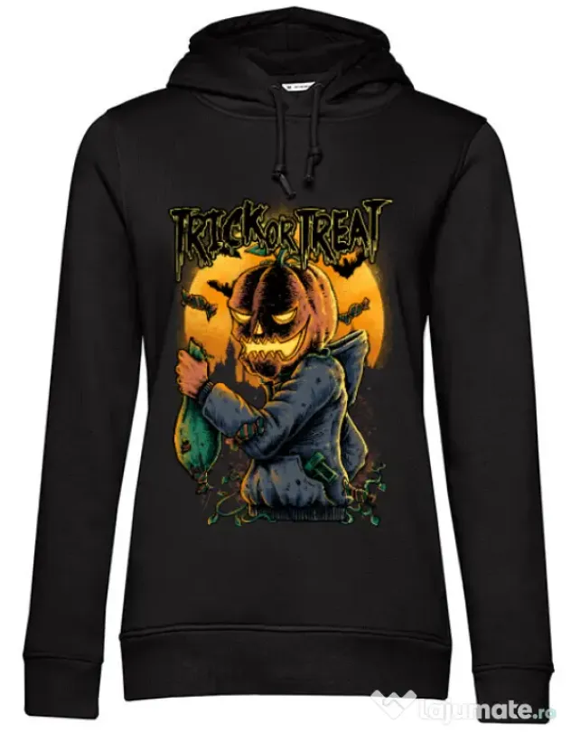 Hoodie dama cu gluga Candy hunter Negru