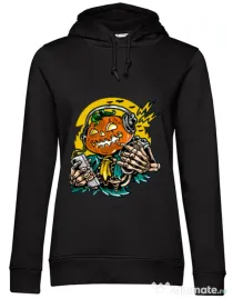 Hoodie dama cu gluga Pumpkin Music Negru