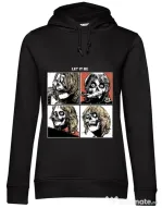 Hoodie dama cu gluga Let it be Negru