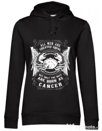 Hoodie dama cu gluga The best men are born as Cancer Negru