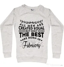 Bluza ADLER dama The best men are born in February Migdala melanj